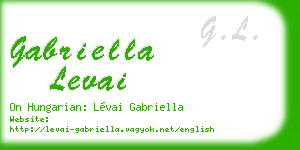 gabriella levai business card
